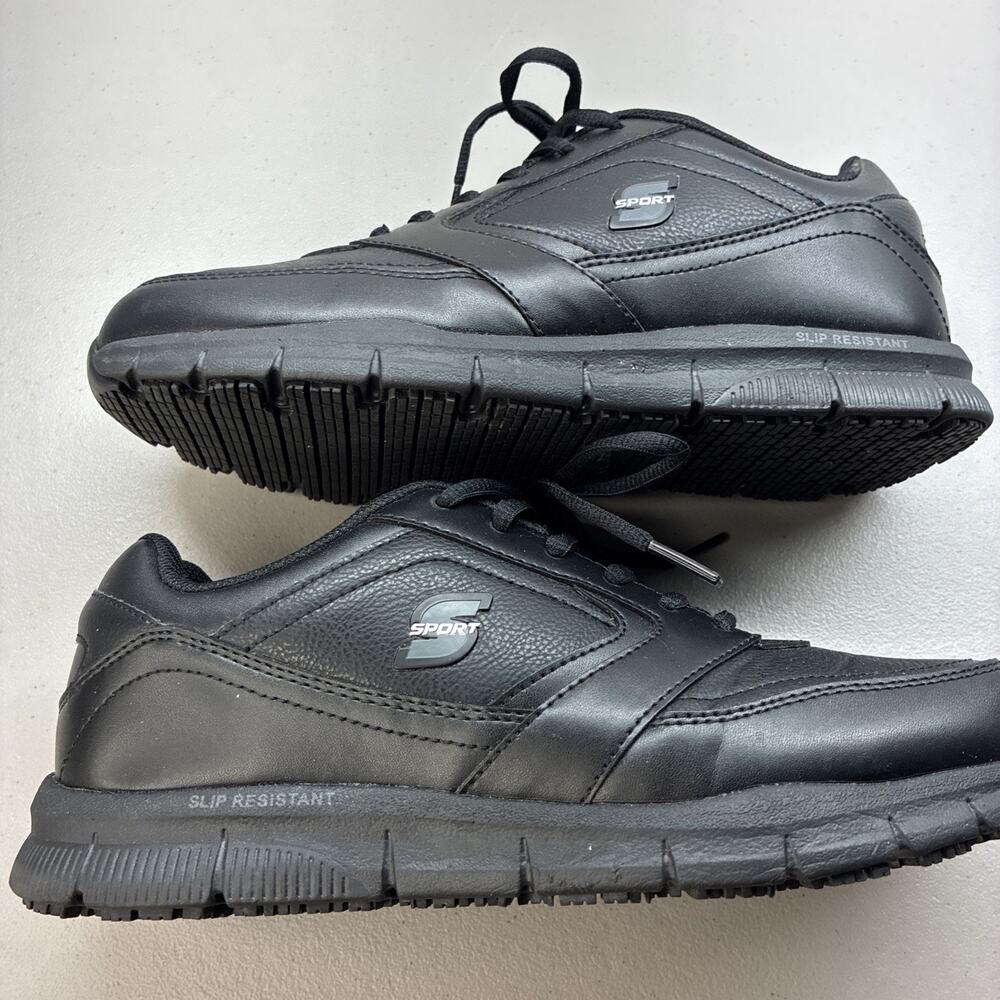 Skechers Sport Work Mens Memory Foam Slip Resistant Lace up Shoes NEW Size 9
